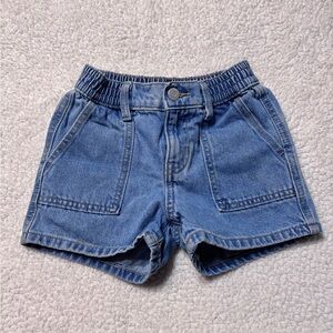 Old Navy Light Blue Denim Elastic-Waist Kids Shorts